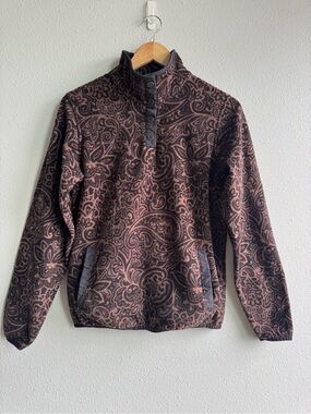 Cinch Brown & Black Paisley Fleece Pullover